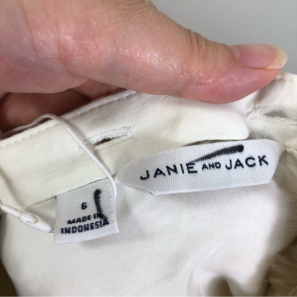 JANIE AND JACK METALLIC FLORAL JACQUARD DRESS SIZE 6 NWT 114.00 CREAM AND SUGAR - Picture 2 of 11